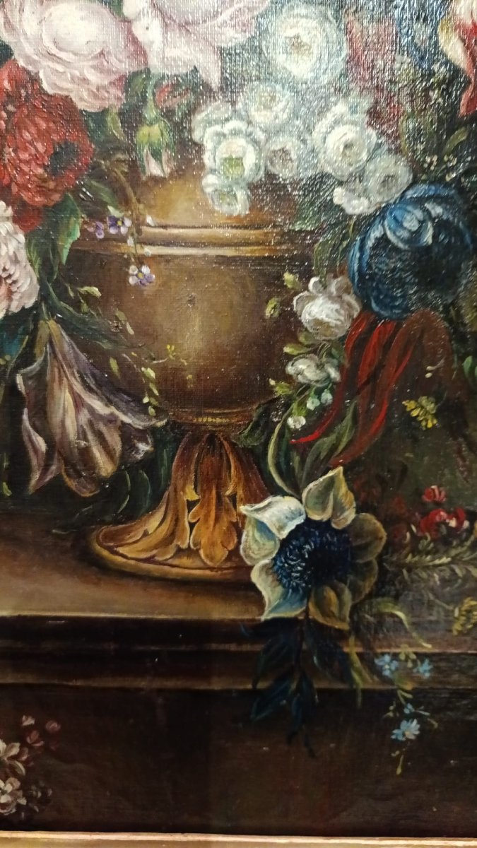 NATURA MORTA DI FIORI DELLA FINE DEL XIX SECOLO INIZI DEL XX SECOLO-photo-8