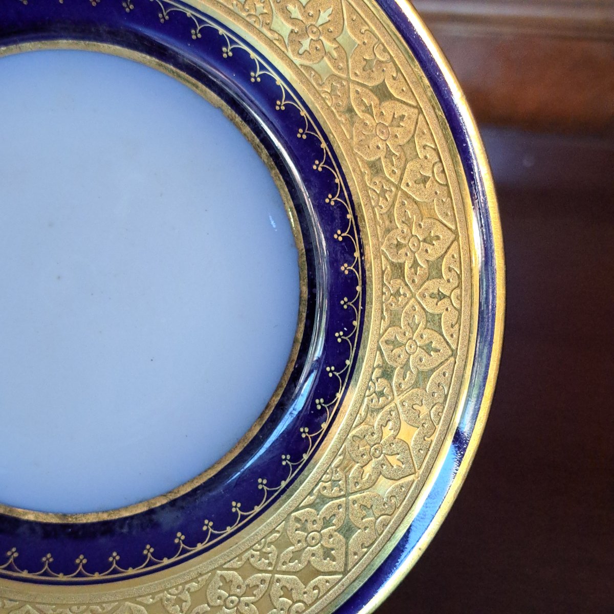 TAZZINA CON PIATTINO LIMOGES DELLA META' DEL XIX SECOLO FIRMATA JEAN POUYAT-photo-7