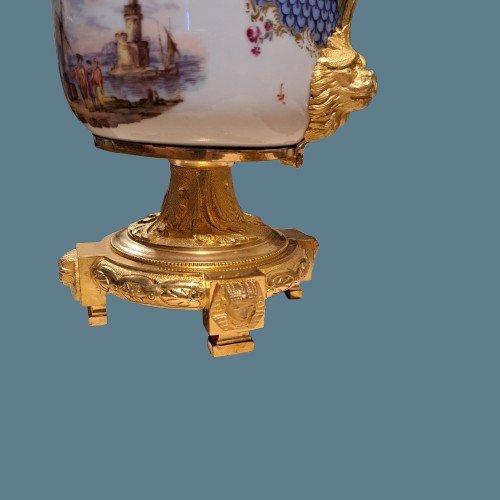 COPPIA DI BRUCIAPROFUMI DELLA SECONDA META' DEL XIX SECOLO DI MEISSEN AUGUST REX HELENA WOLFSOH-photo-3