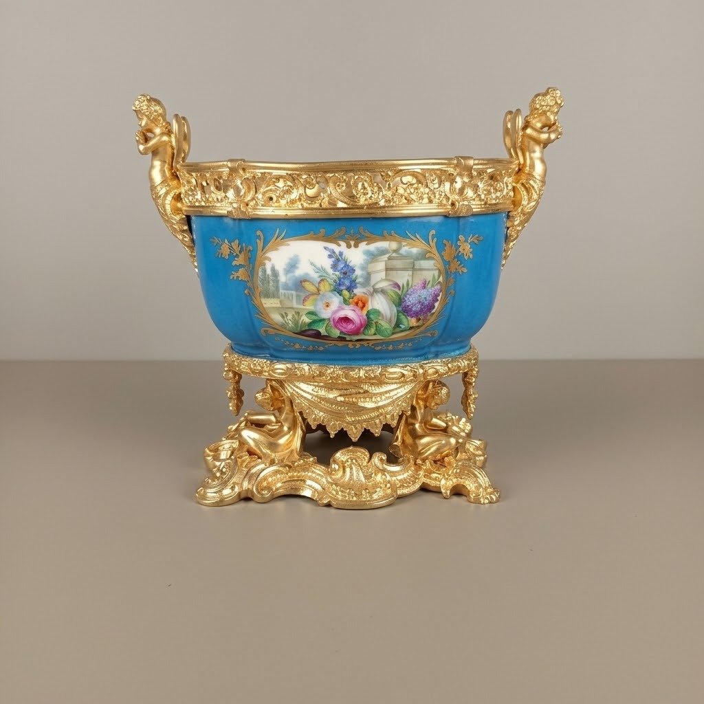 COPPA IN PORCELLANA DI SEVRES DELLA SECONDA META' DEL XVIII SECOLO-photo-5
