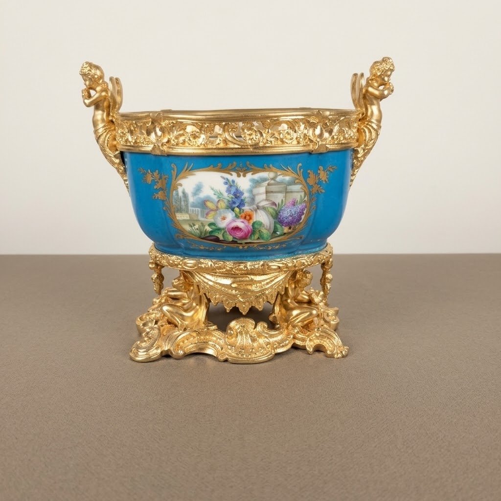 COPPA IN PORCELLANA DI SEVRES DELLA SECONDA META' DEL XVIII SECOLO-photo-6