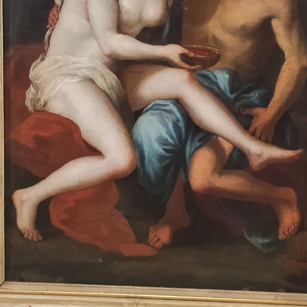 DIPINTO ANTICO LOT E LE FIGLIE DELLA FINE DEL XVII INIZI DEL XVIII SECOLO-photo-3