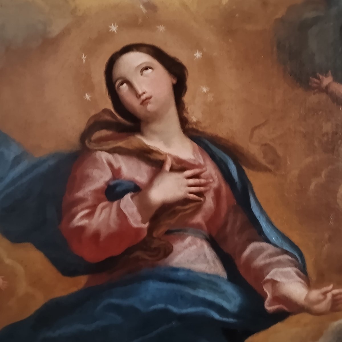 ANTICO DIPINTO IMMACOLATA CONCEZIONE DEL XVIII SECOLO-photo-1