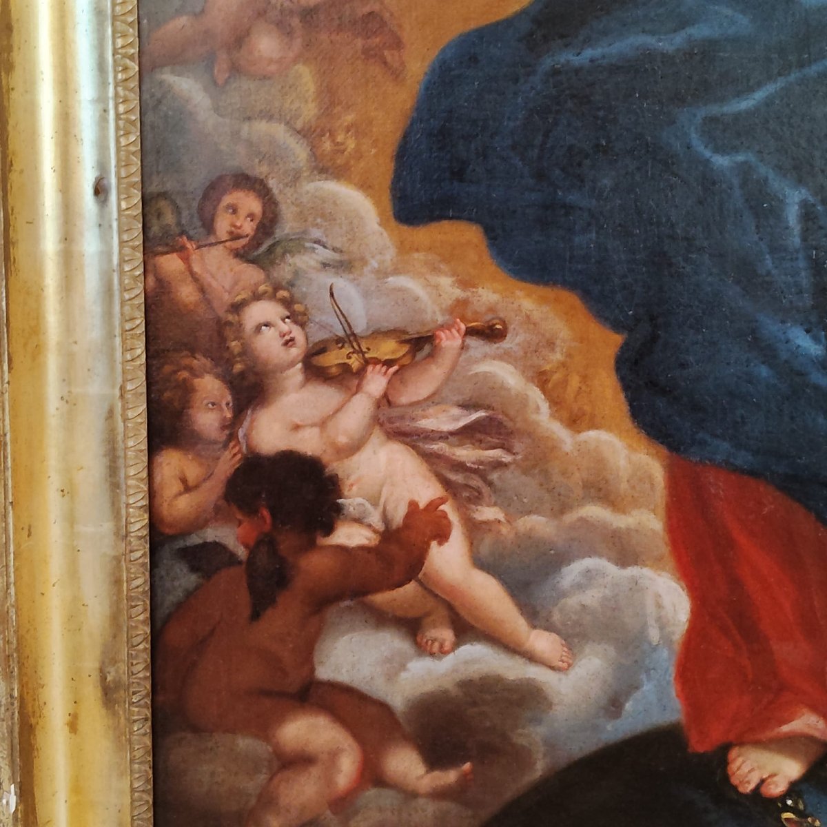 ANTICO DIPINTO IMMACOLATA CONCEZIONE DEL XVIII SECOLO-photo-4
