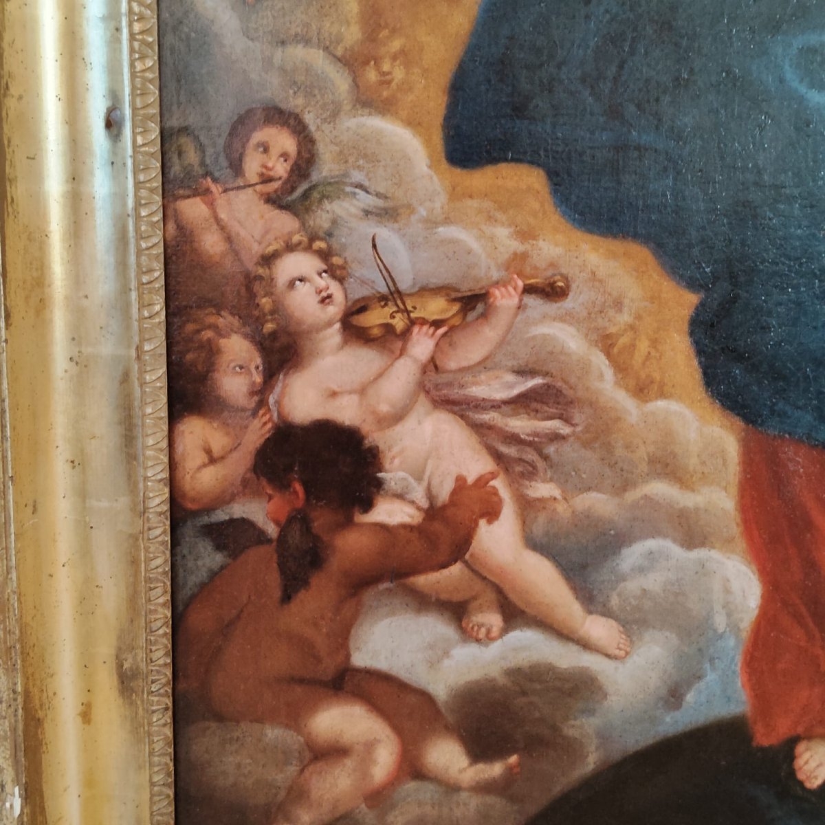 ANTICO DIPINTO IMMACOLATA CONCEZIONE DEL XVIII SECOLO-photo-6