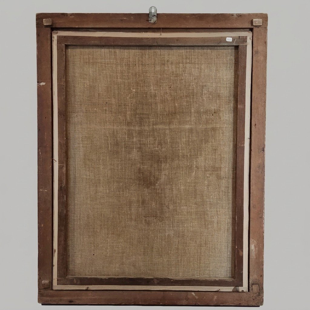 ANTICO DIPINTO IMMACOLATA CONCEZIONE DEL XVIII SECOLO-photo-8