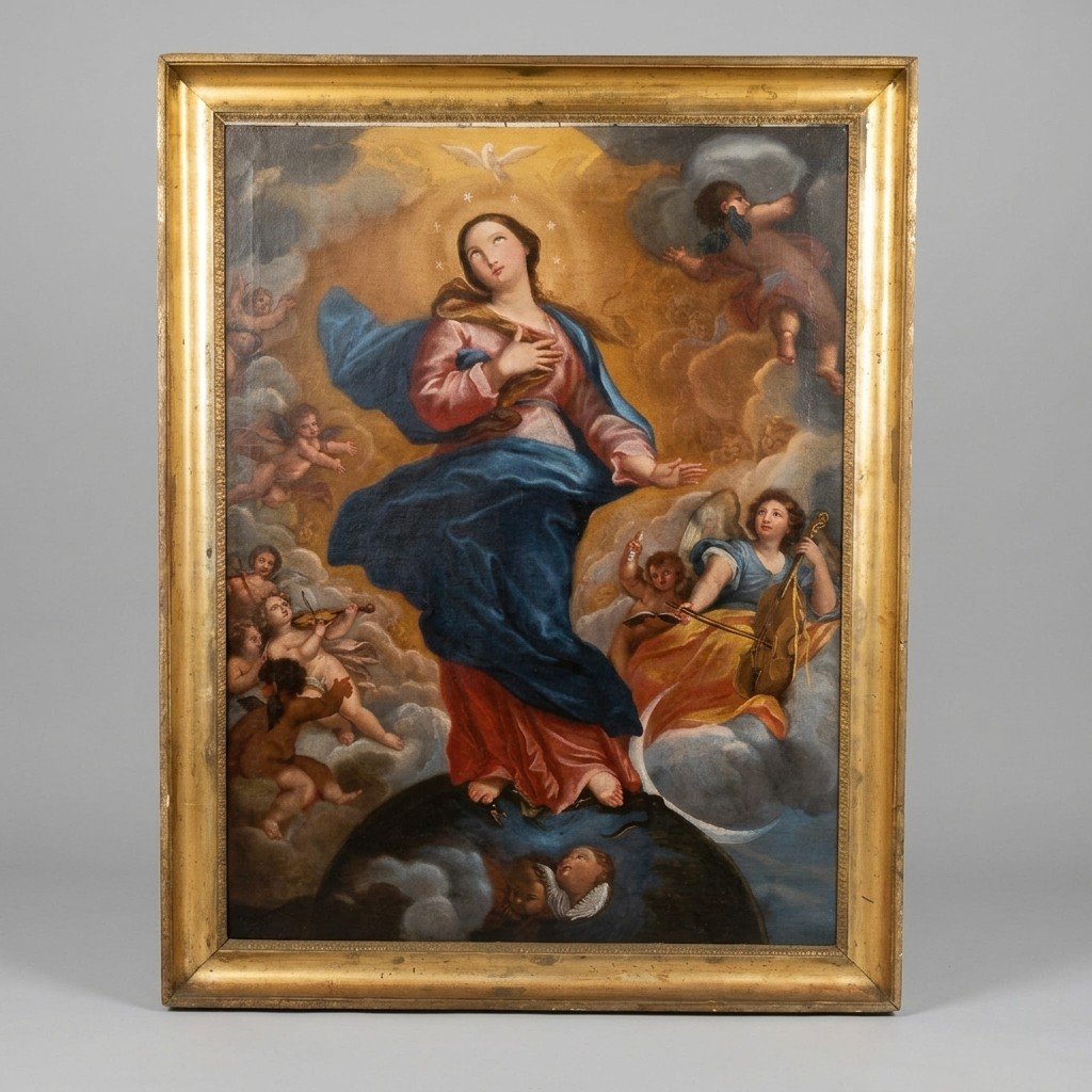 ANTICO DIPINTO IMMACOLATA CONCEZIONE DEL XVIII SECOLO