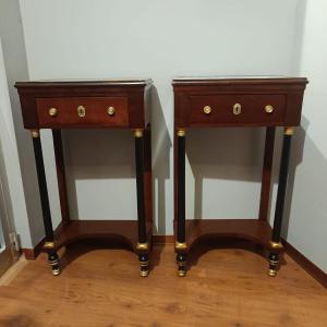 COPPIA DI COMODINI DIEPOCA IMPERO SICILIANI DEL XIX SECOLO