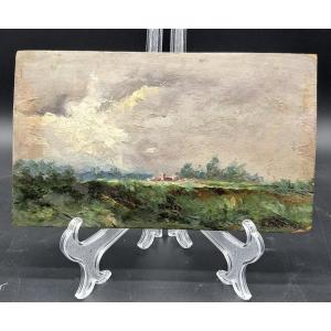 DIPINTO OLIO SU TAVOLA FIRMATO GIUSEPPE GHEDUZZI