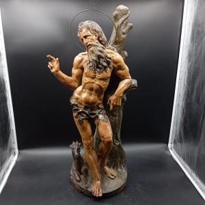 GRANDE SCULTURA I TERRACOTTA POLICROMA DELLA FINE DEL XVII INIZI DEL XVIII SECOLO