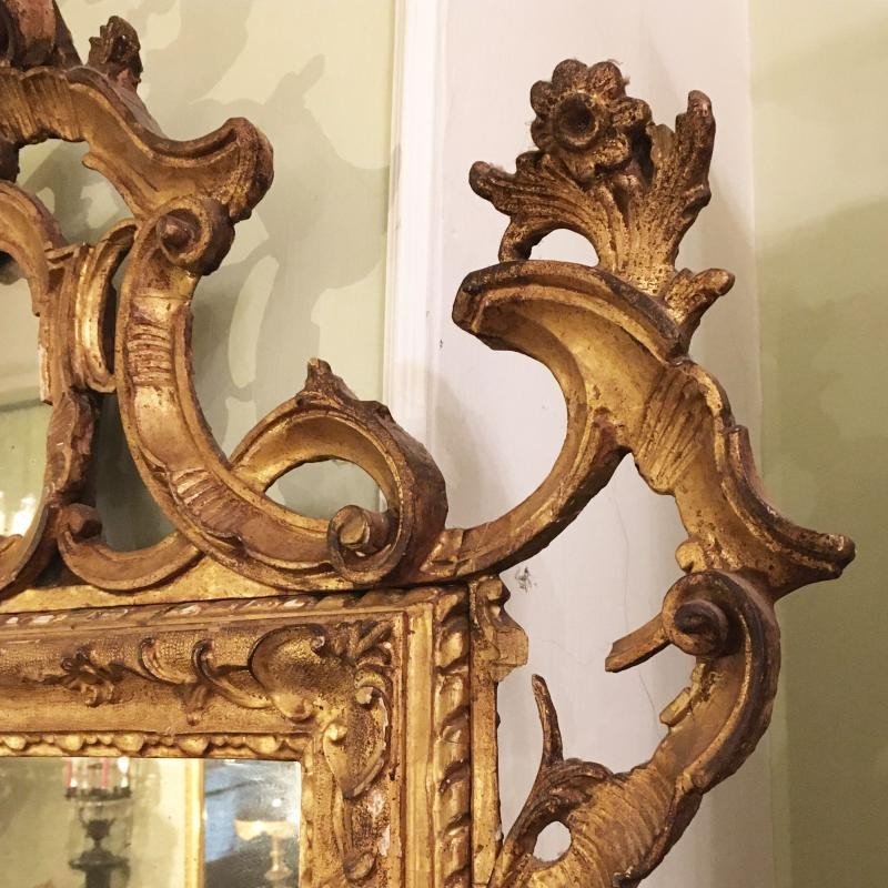 Specchiera in legno dorato -photo-3