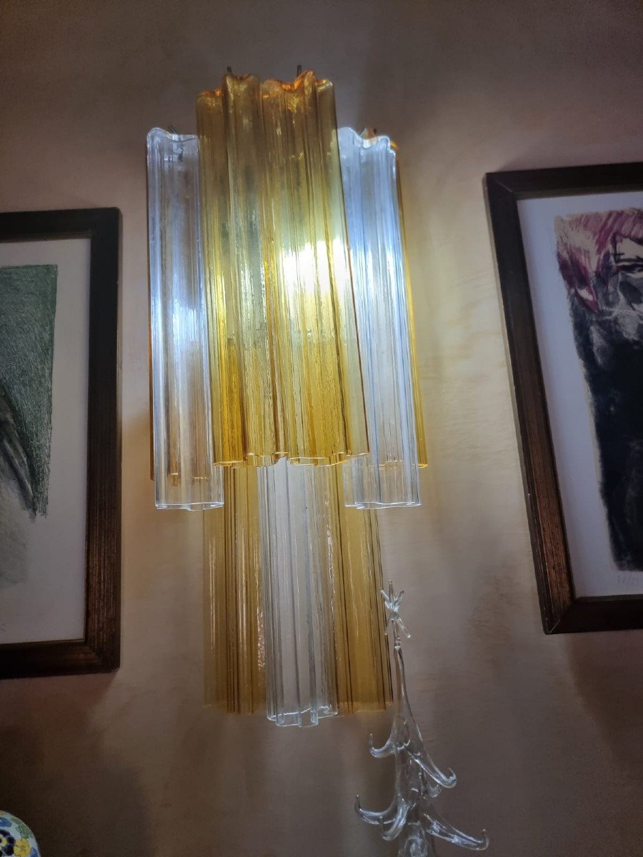 Cinque lampade appliques in vetro di murano-photo-3