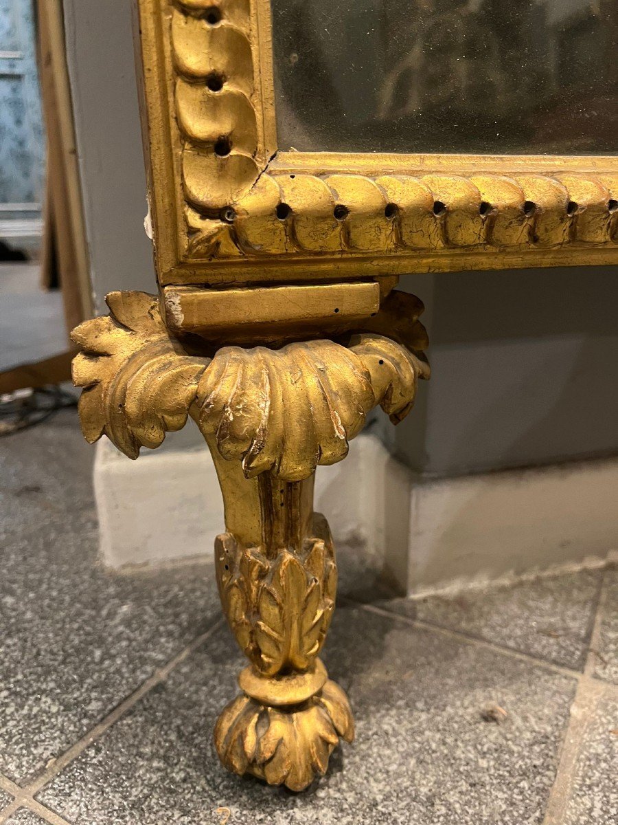 Specchiera in legno dorato Luigi XVI-photo-7