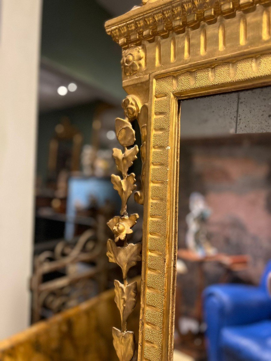 Bellissima specchiera in legno dorato-photo-2