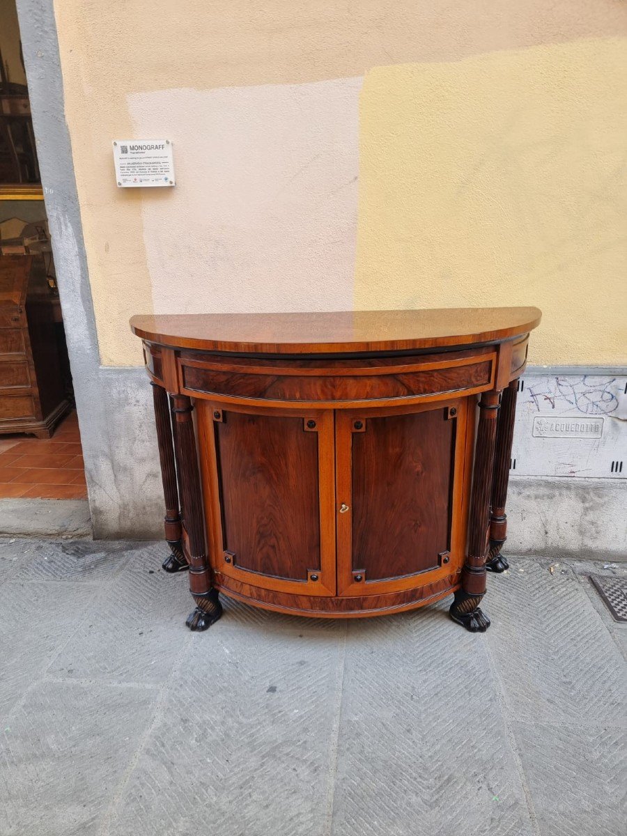 Credenza demi lune in legno di noce  XIX secolo-photo-2