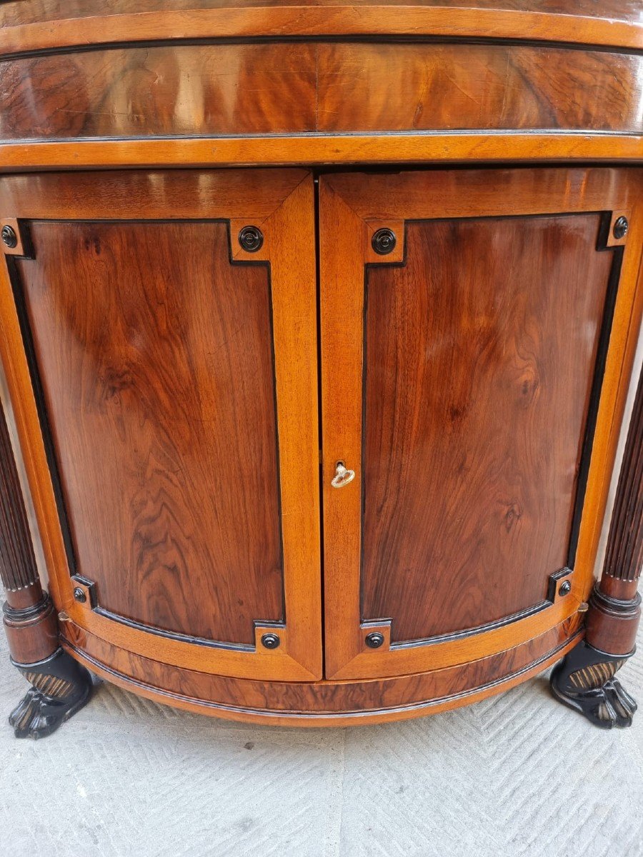 Credenza demi lune in legno di noce  XIX secolo-photo-3