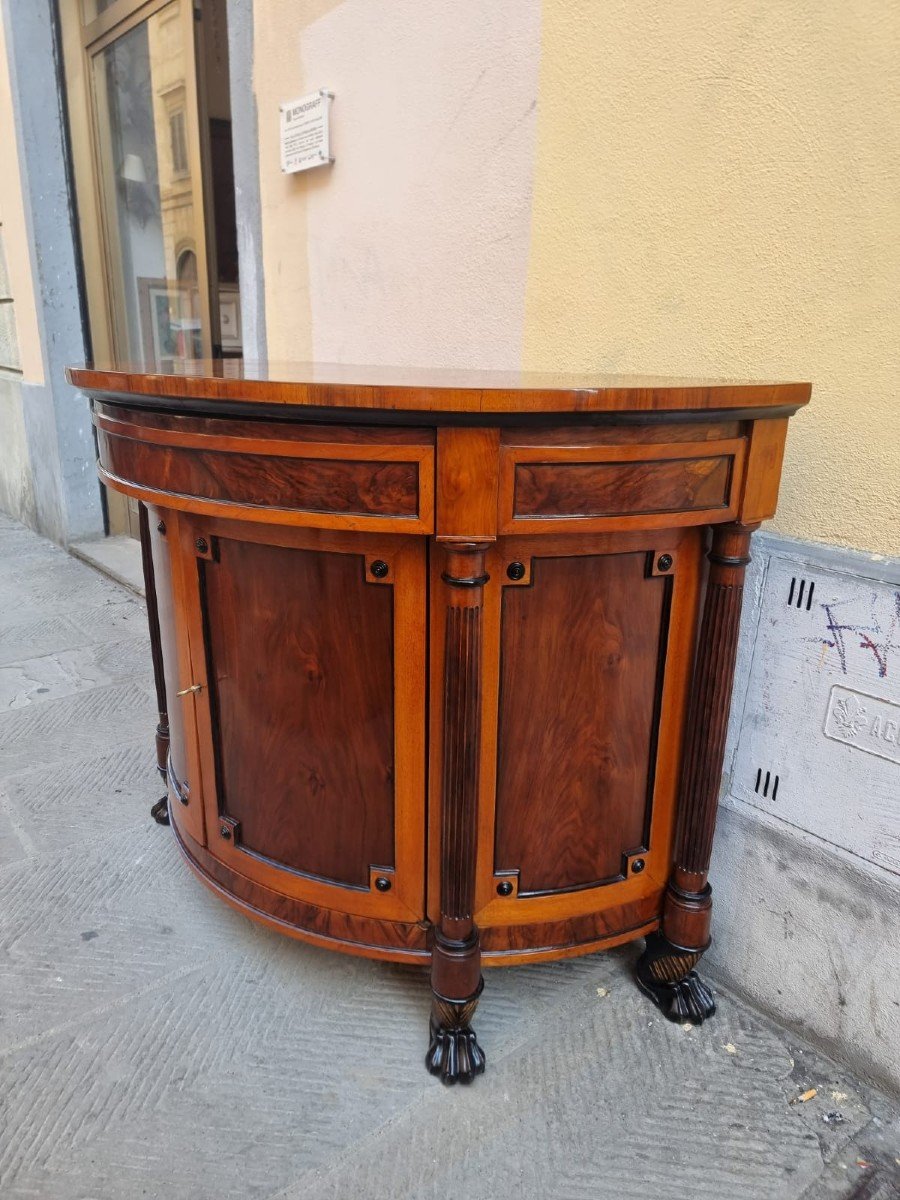 Credenza demi lune in legno di noce  XIX secolo-photo-4