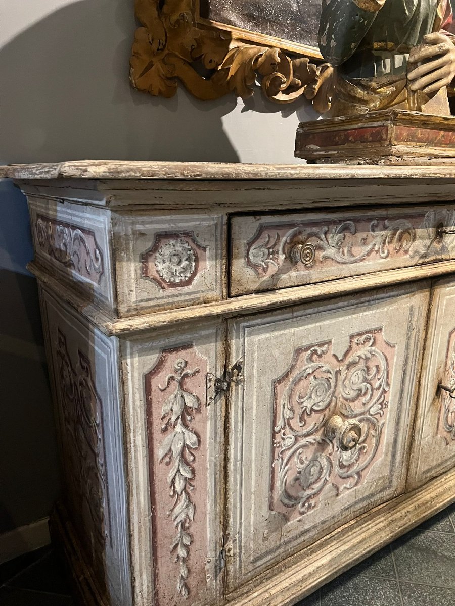 Credenza in legno dipinto-photo-2