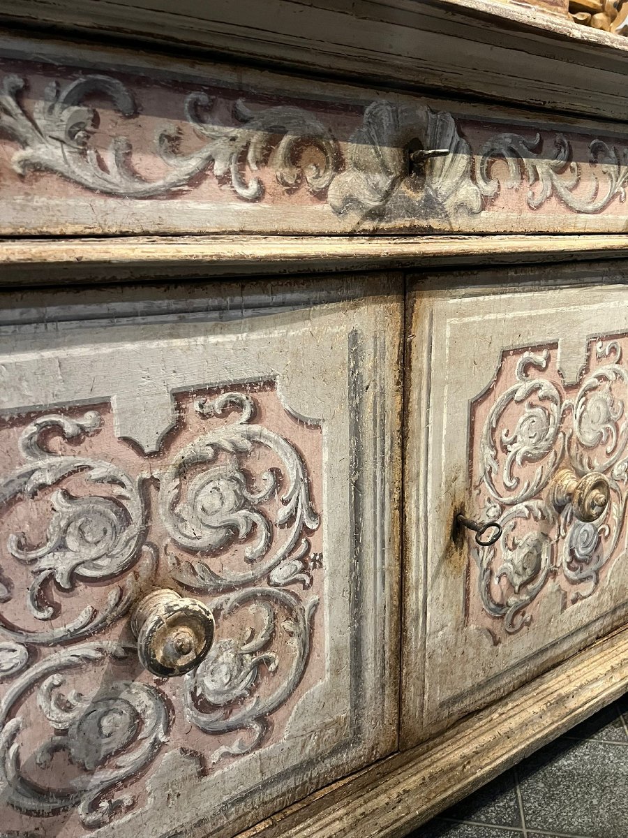 Credenza in legno dipinto-photo-4