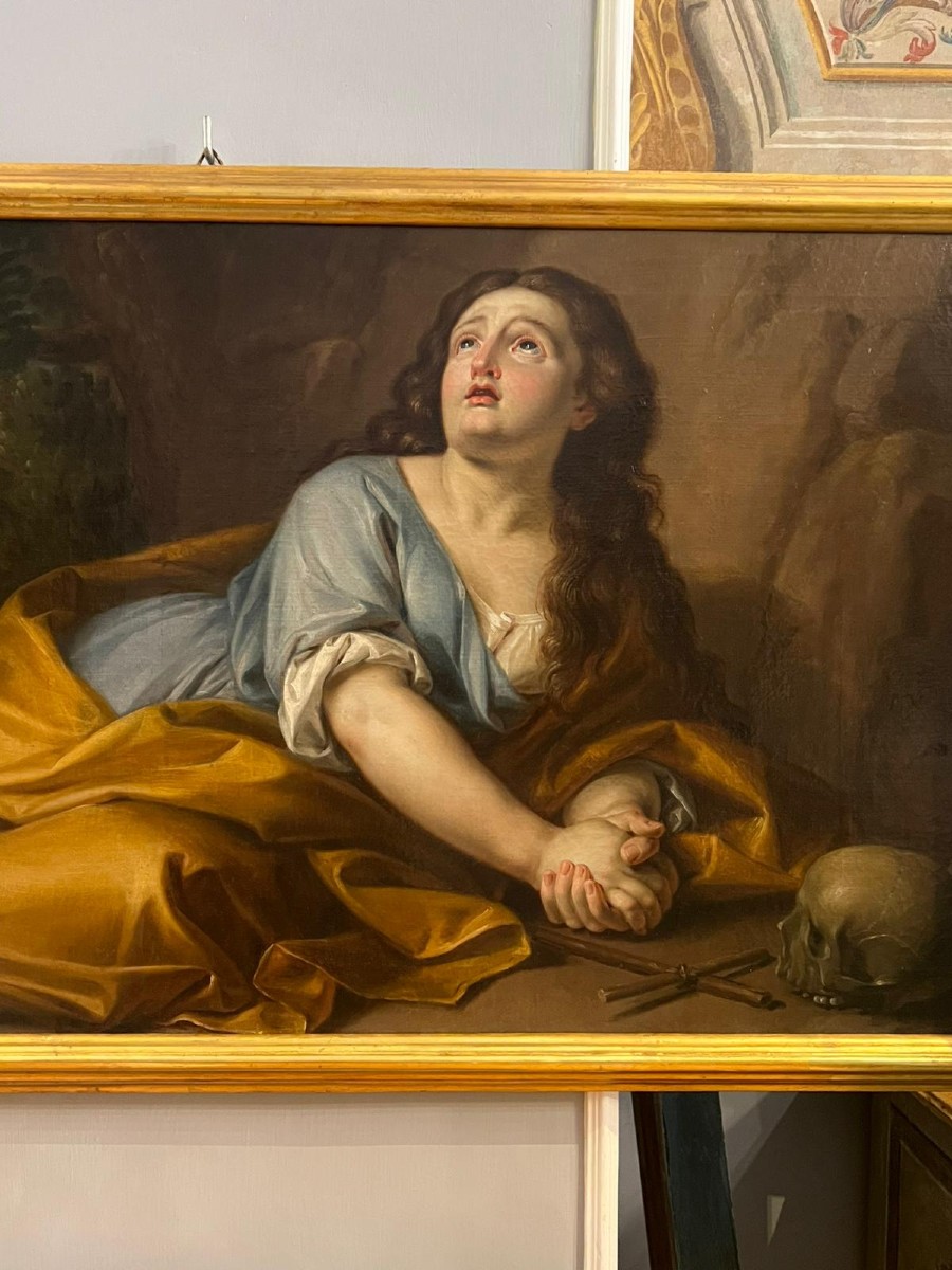 Dipinto olio su tela raffigurante Maria Maddalena -photo-3