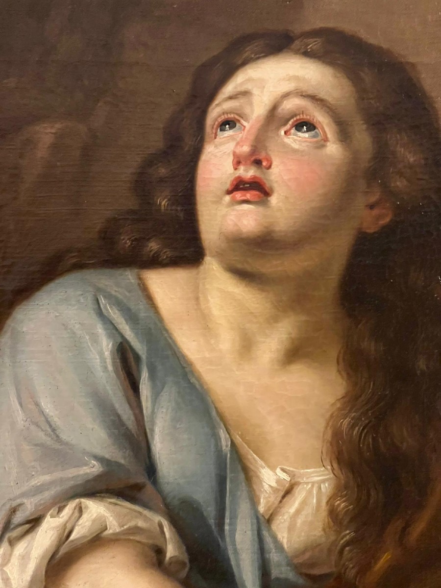 Dipinto olio su tela raffigurante Maria Maddalena -photo-6