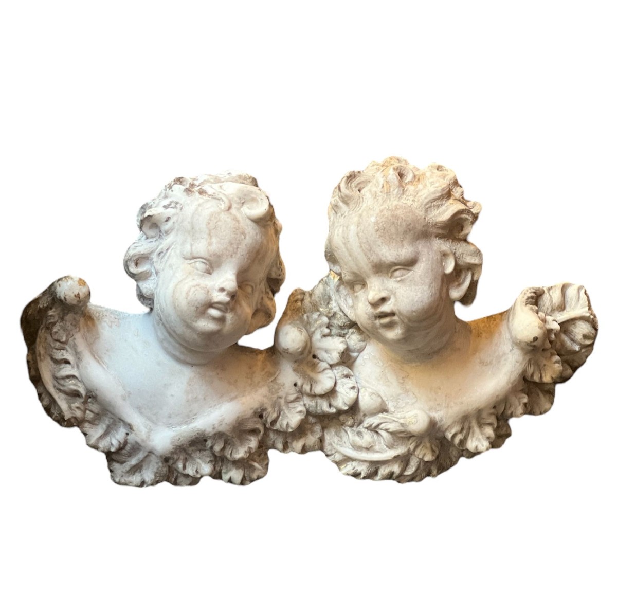 Coppia di putti in marmo XVII secolo