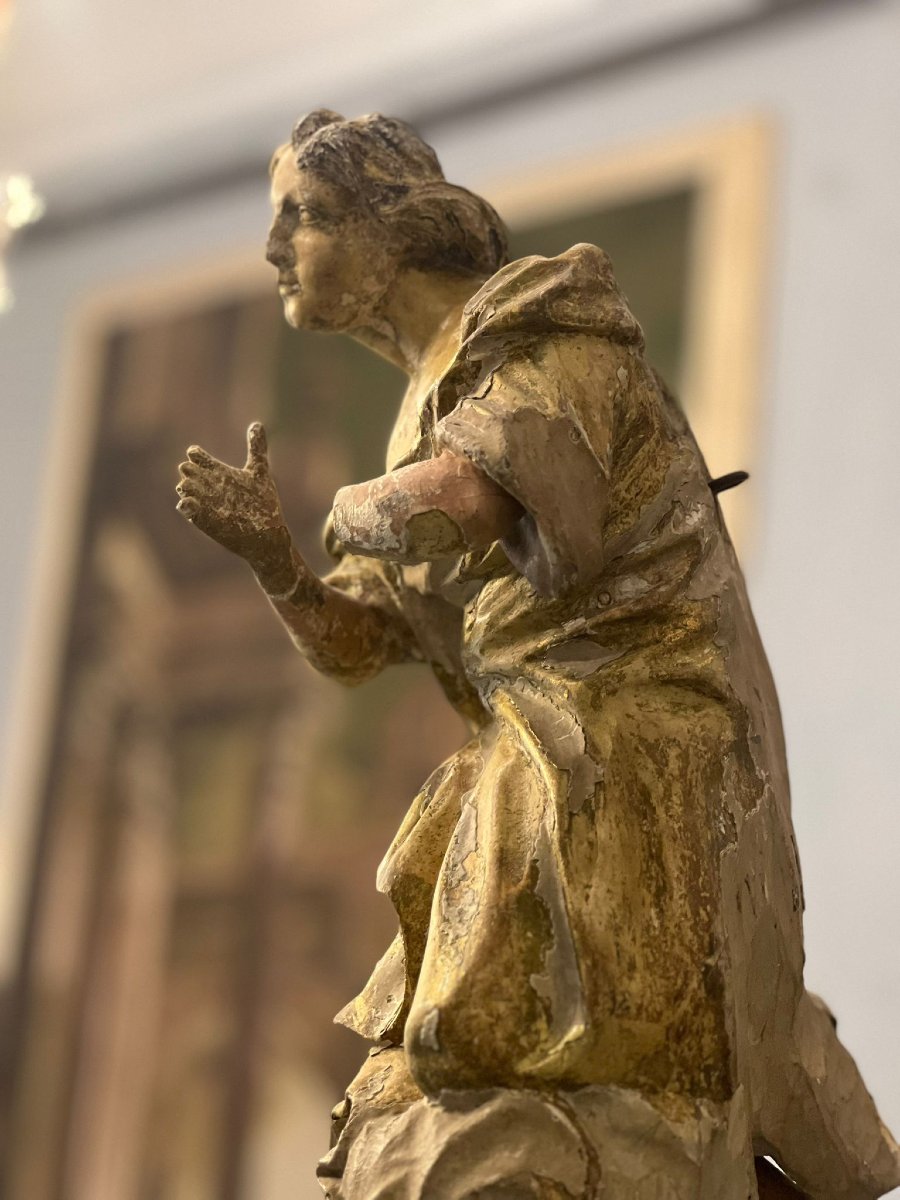 Scultura in legno intagliato e dorato -photo-3