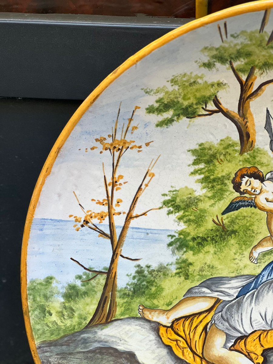 Coppia di piatti decorativi in maiolica -photo-2