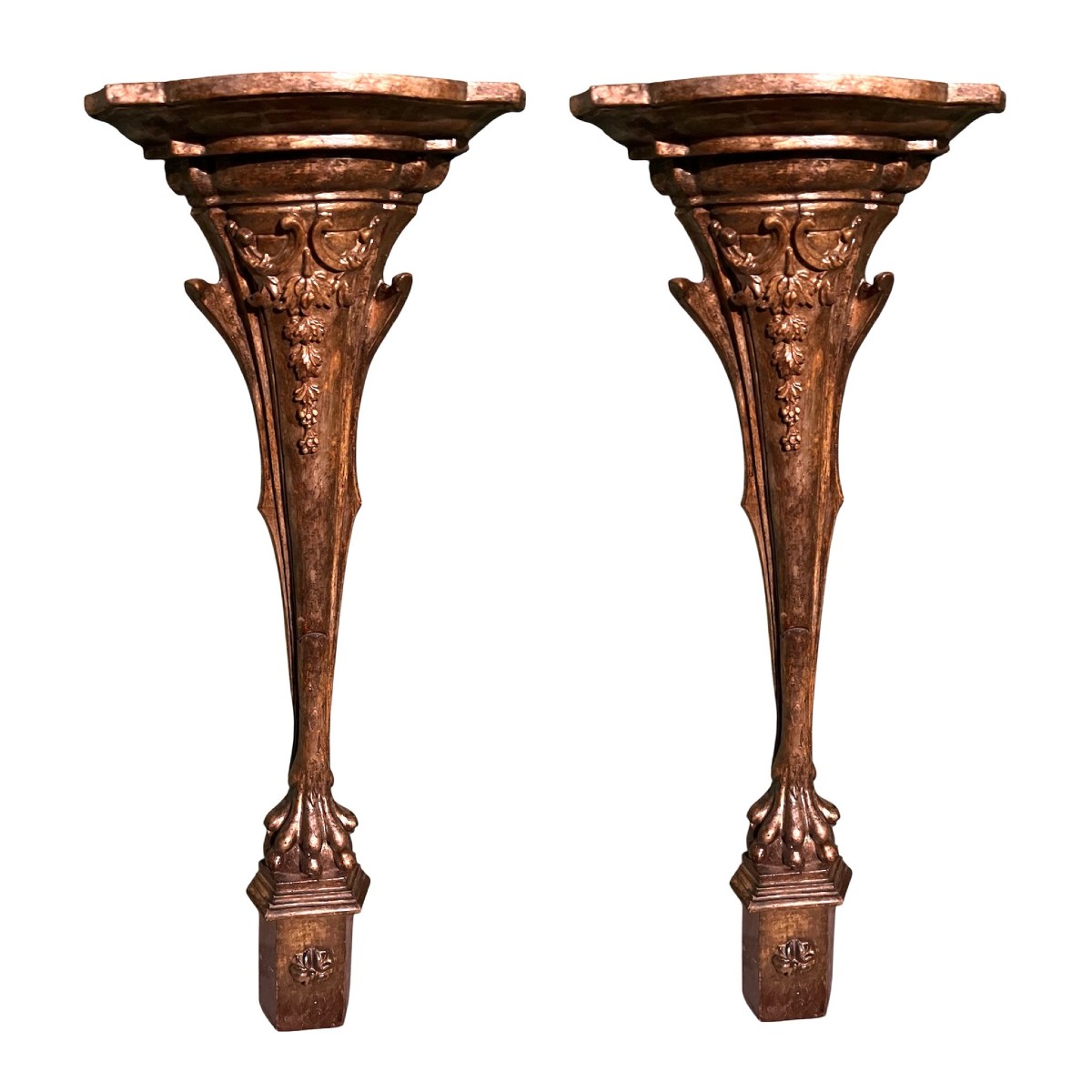 Coppia di console angolari