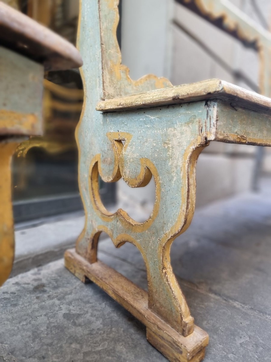 Coppia di panche in legno-photo-3