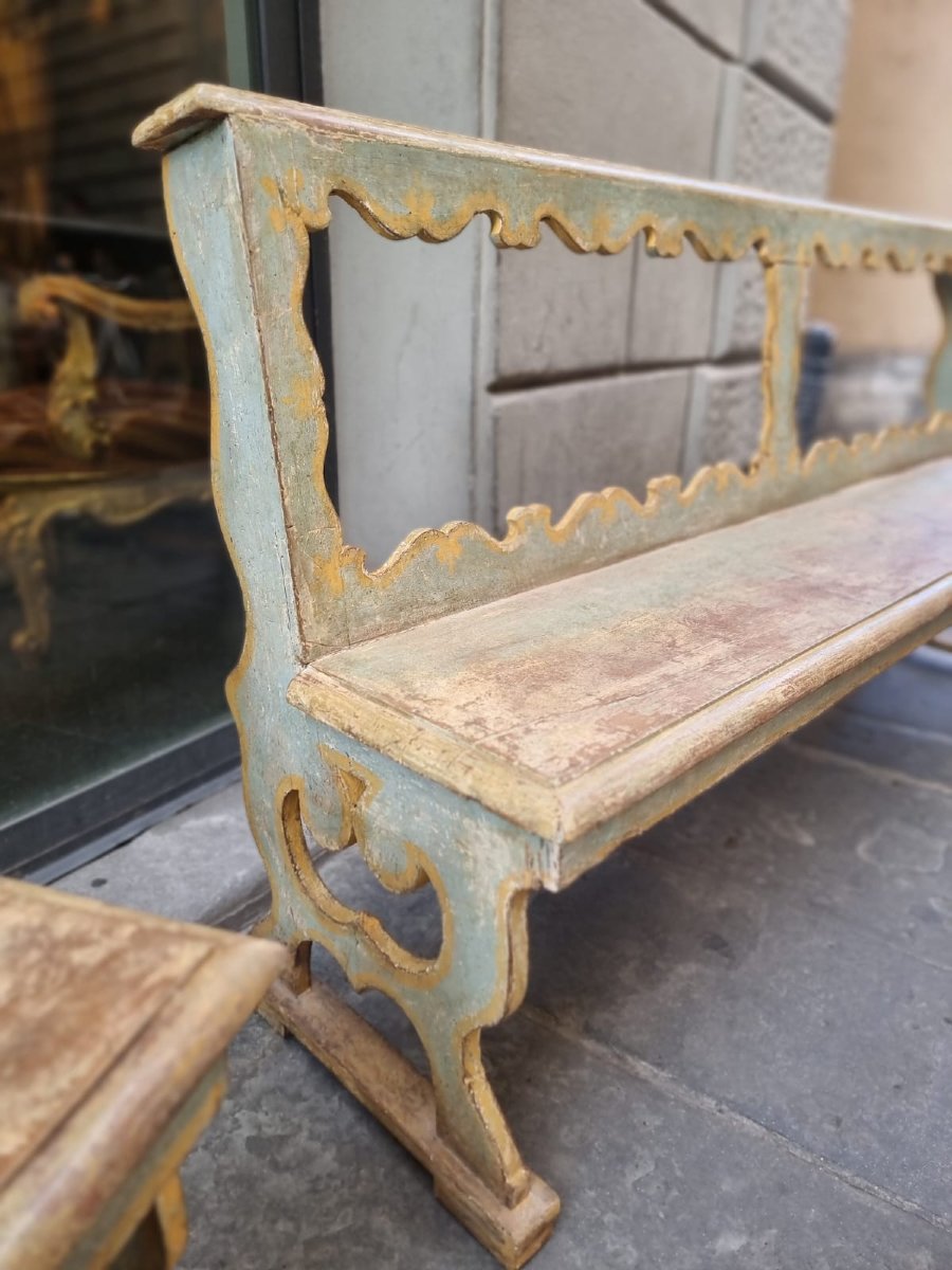 Coppia di panche in legno-photo-2