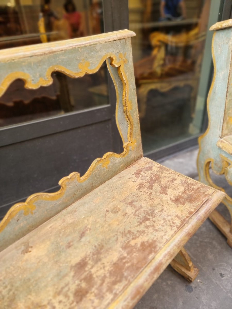 Coppia di panche in legno-photo-3