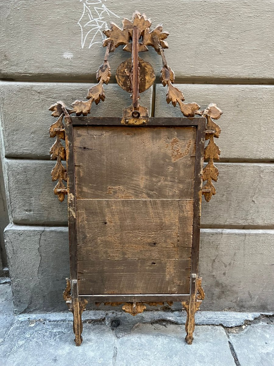 Specchiera in legno intagliato e argentato-photo-1