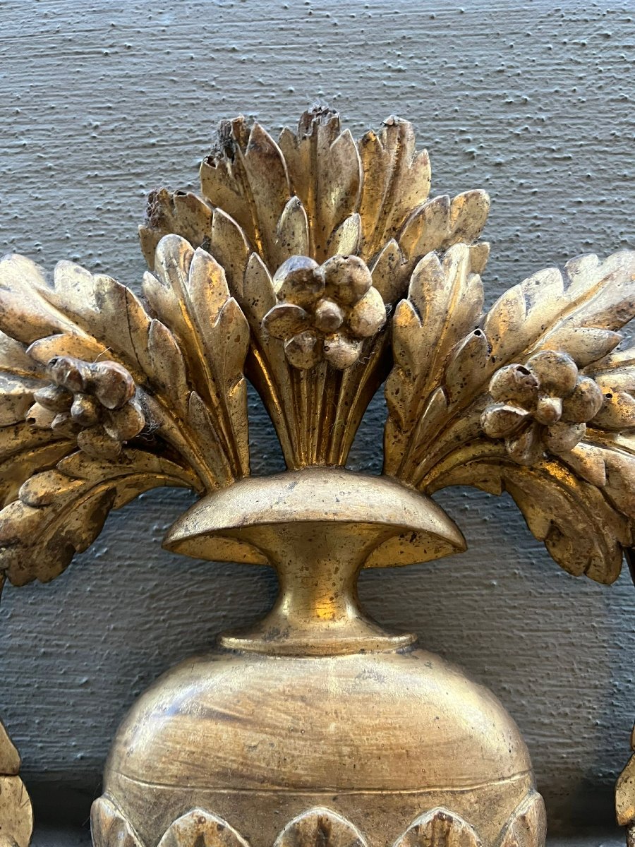 Specchiera in legno intagliato e dorato-photo-2