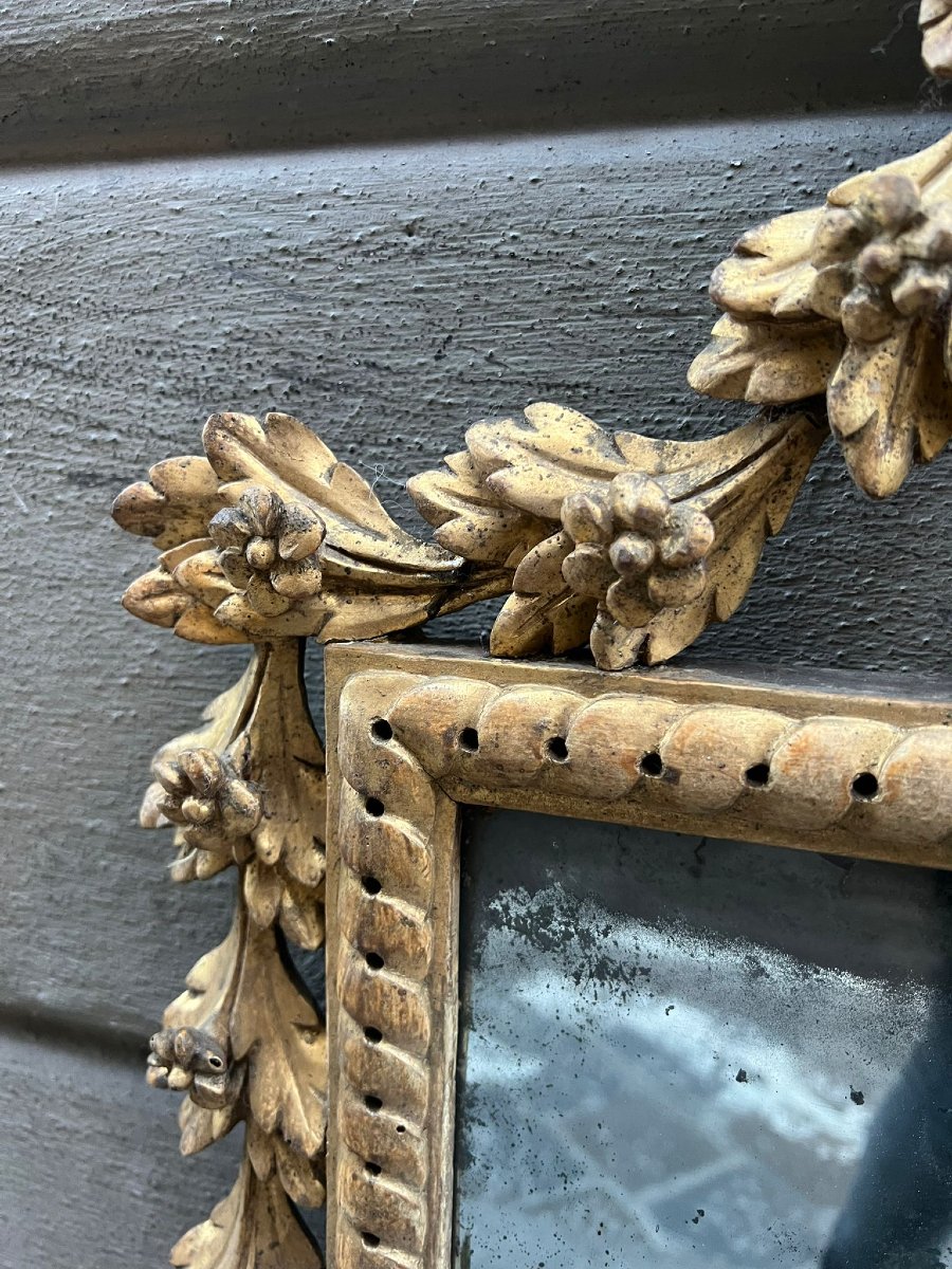 Specchiera in legno intagliato e dorato-photo-6