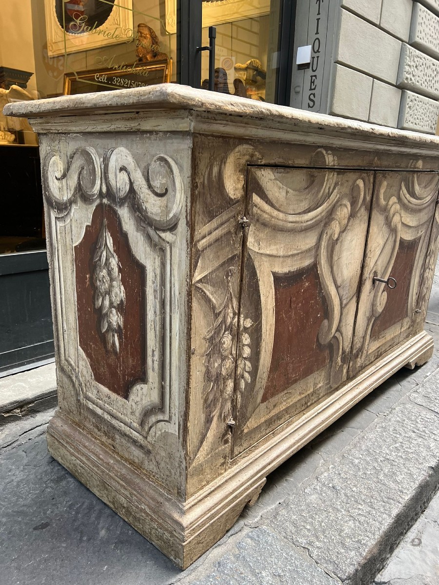 Credenza in legno dipinto-photo-3