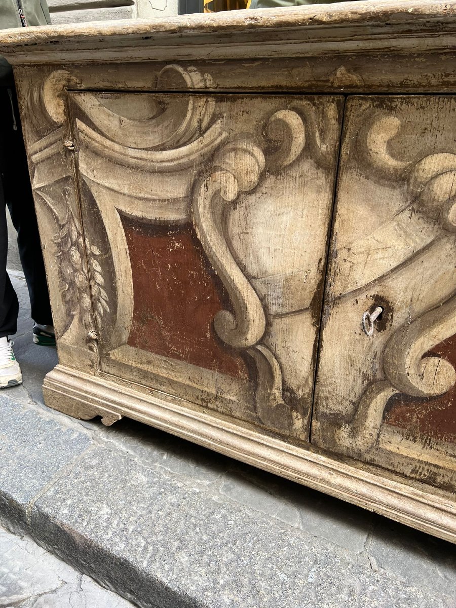 Credenza in legno dipinto-photo-3