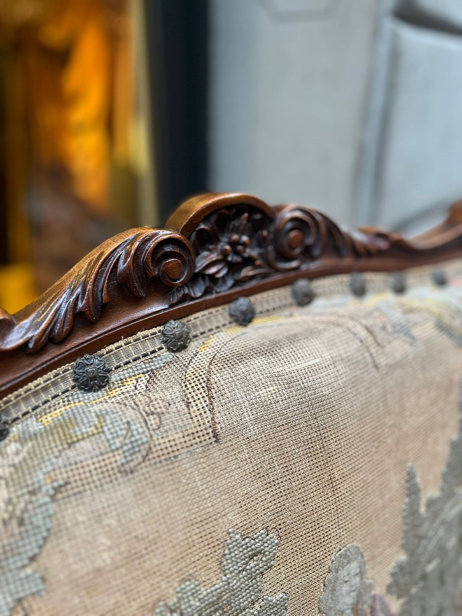 Coppia di poltrone a pozzetto in stile Luigi XV-photo-5