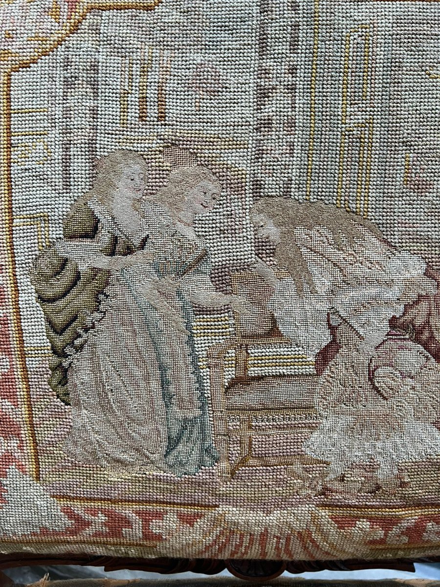 Coppia di poltrone a pozzetto in stile Luigi XV-photo-7