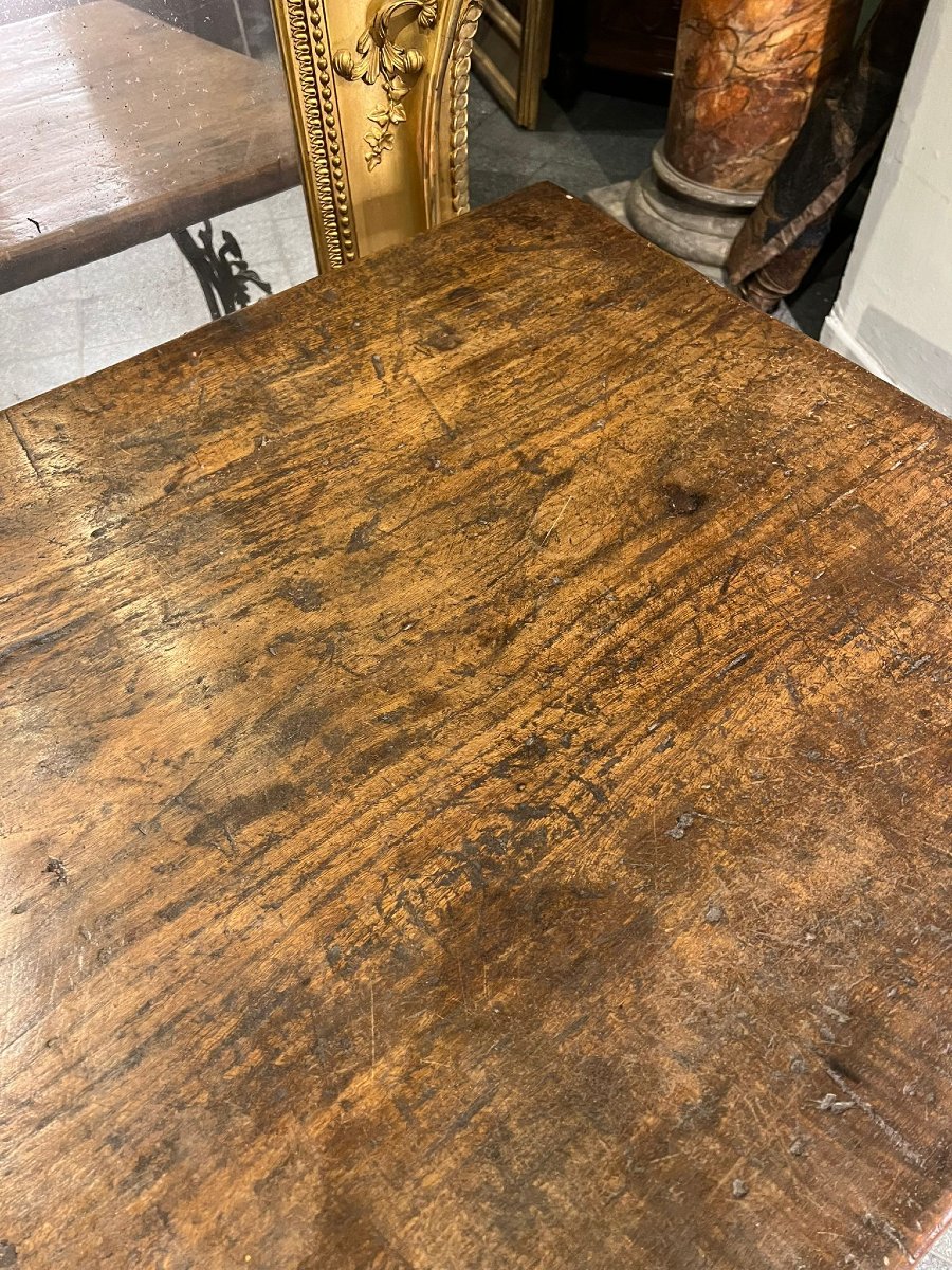 Tavolo rettangolare con base in ferro battuto-photo-4