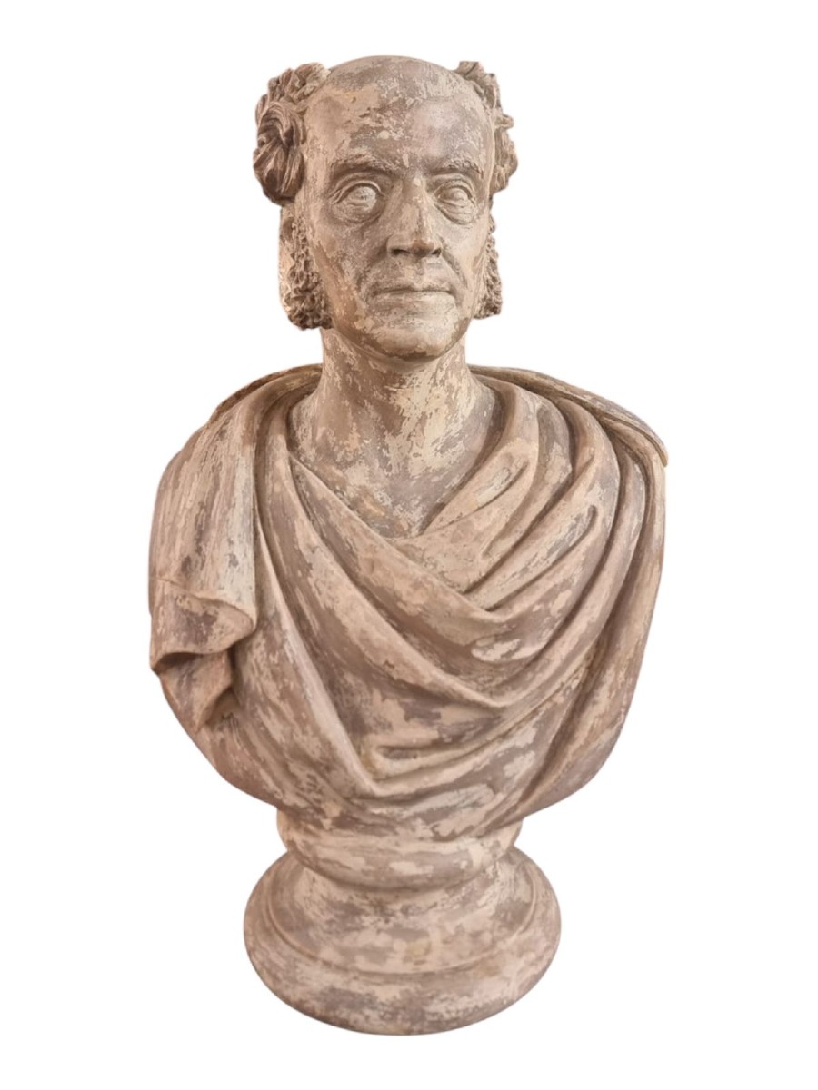 Busto virile in gesso