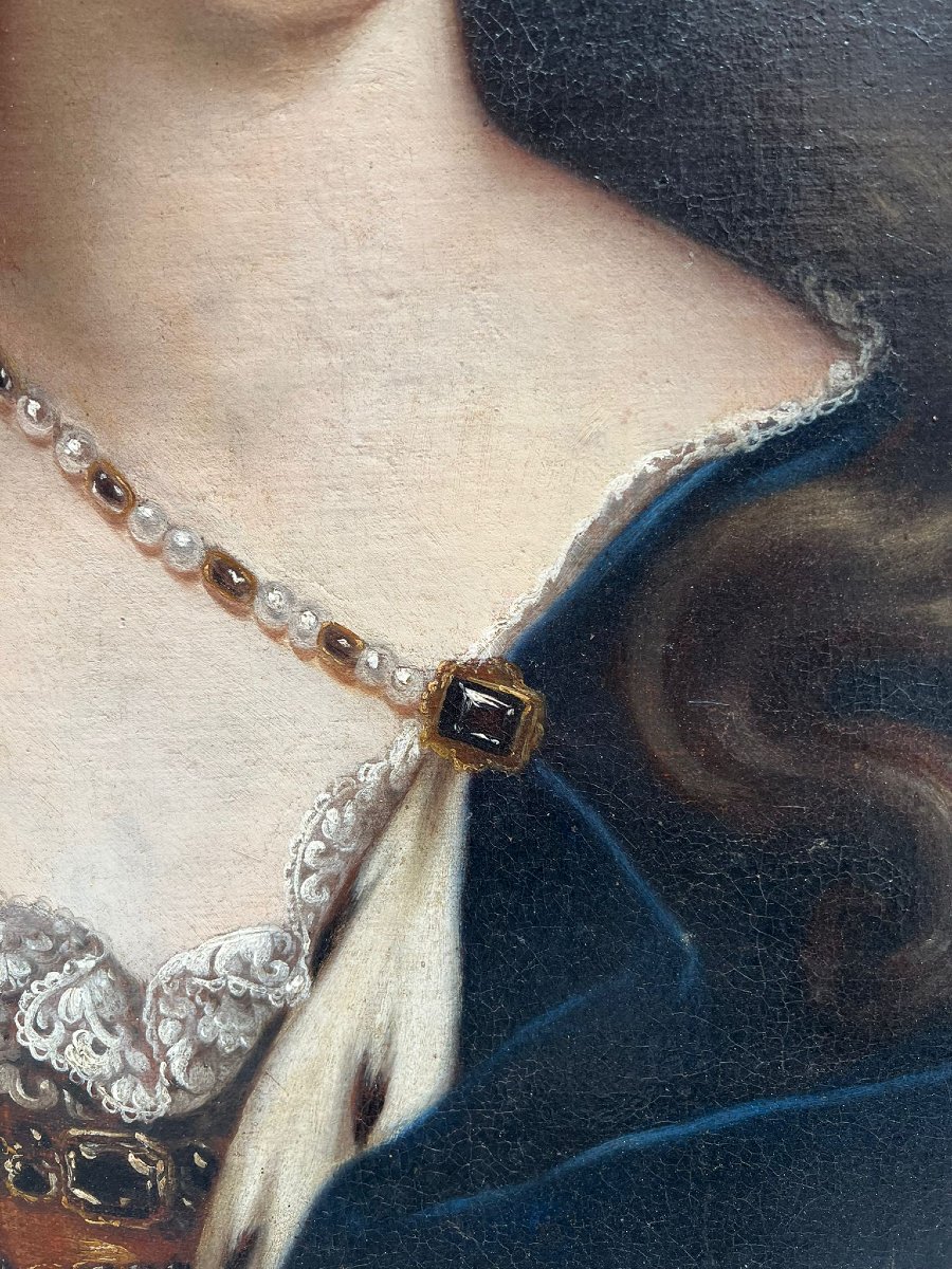 Coppia di ritratti ovali di nobildonne-photo-3