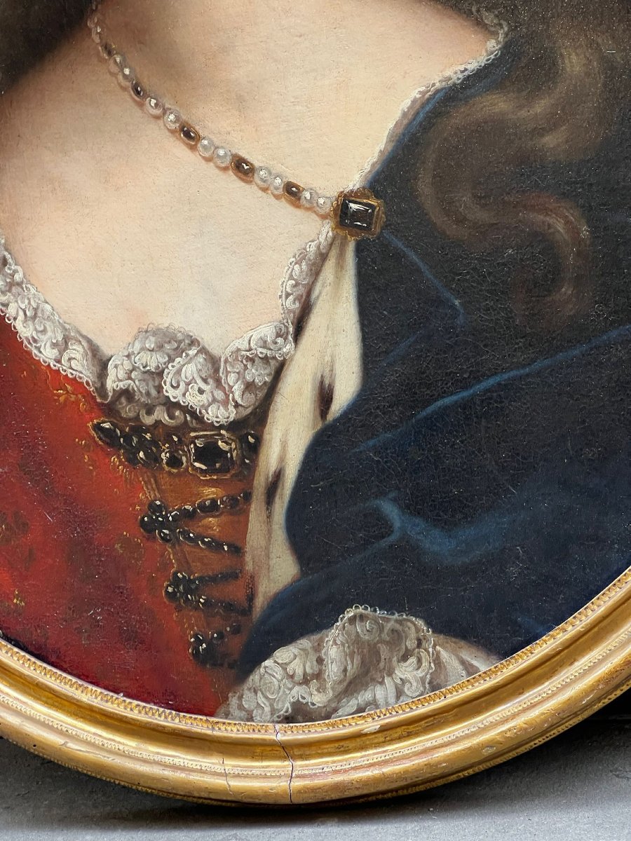 Coppia di ritratti ovali di nobildonne-photo-4