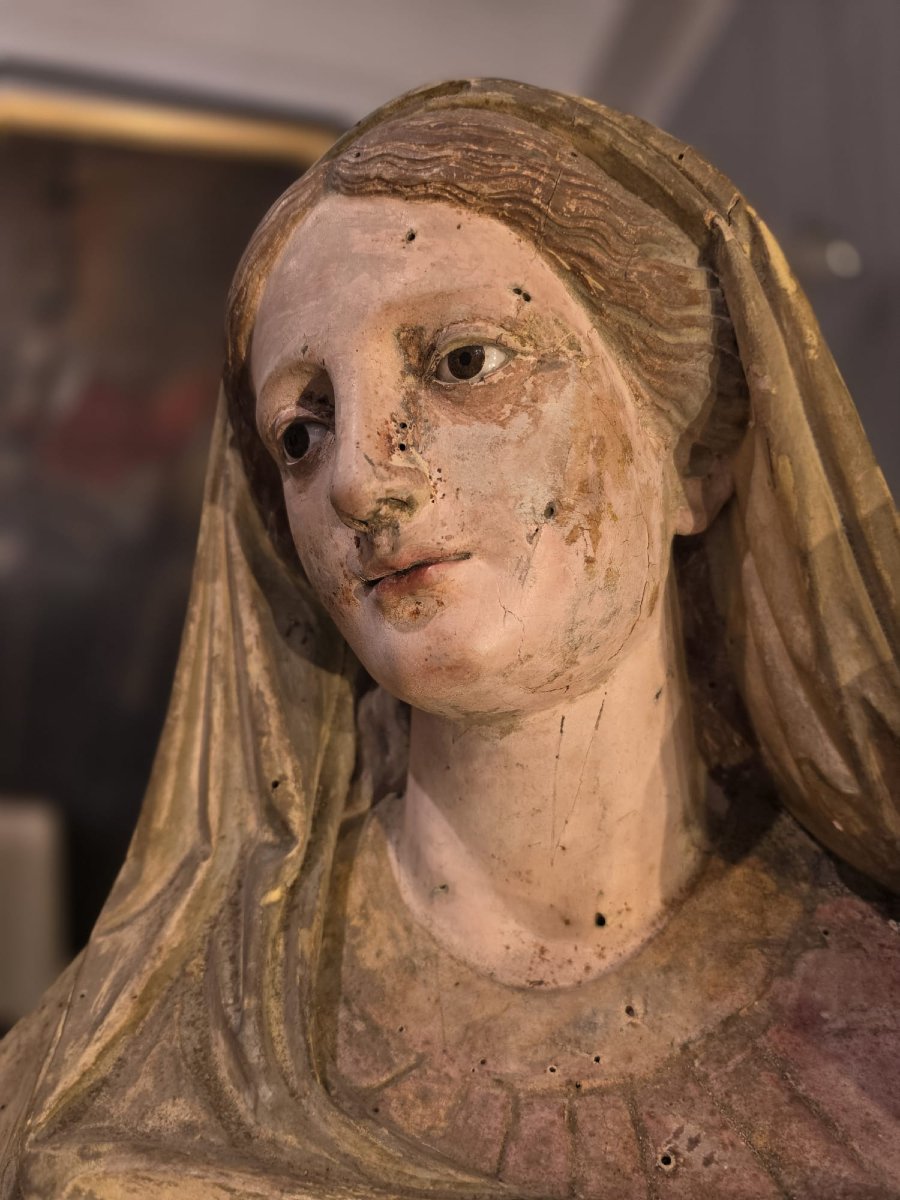 Scultura raffigurante Madonna con Bambino-photo-1
