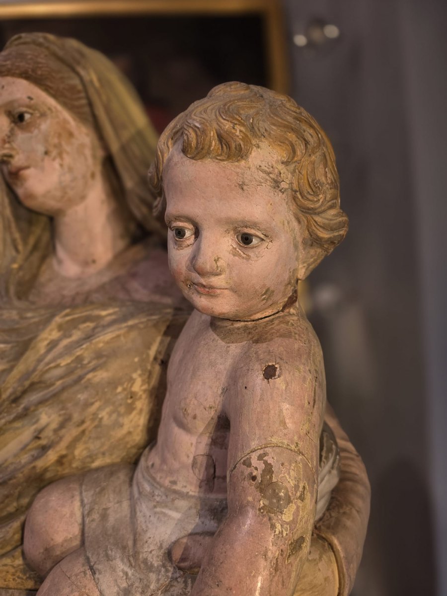Scultura raffigurante Madonna con Bambino-photo-3