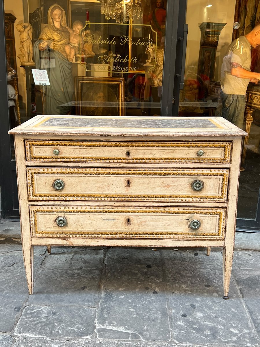 Cassettone laccato XVIII secolo-photo-2