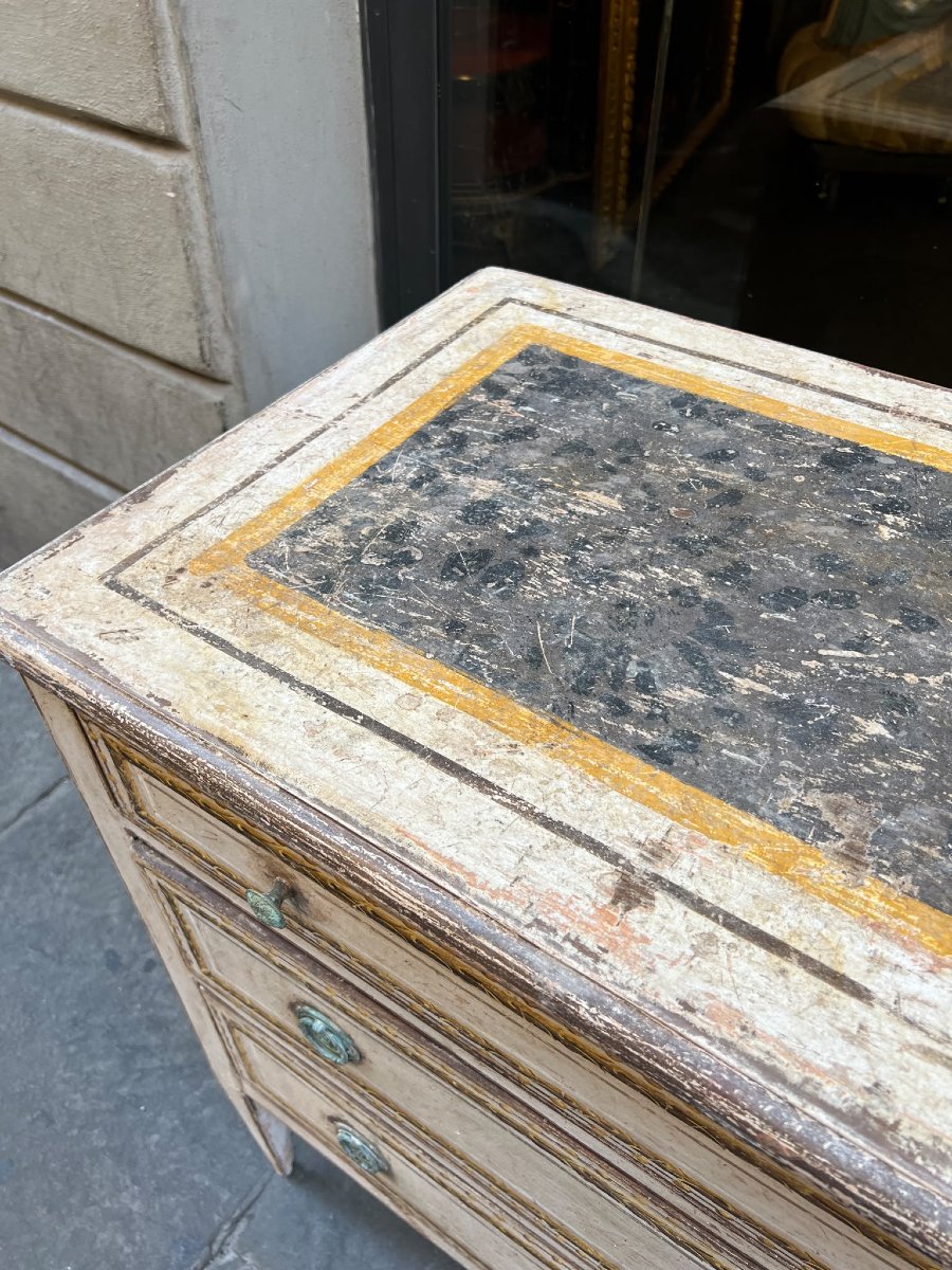 Cassettone laccato XVIII secolo-photo-3