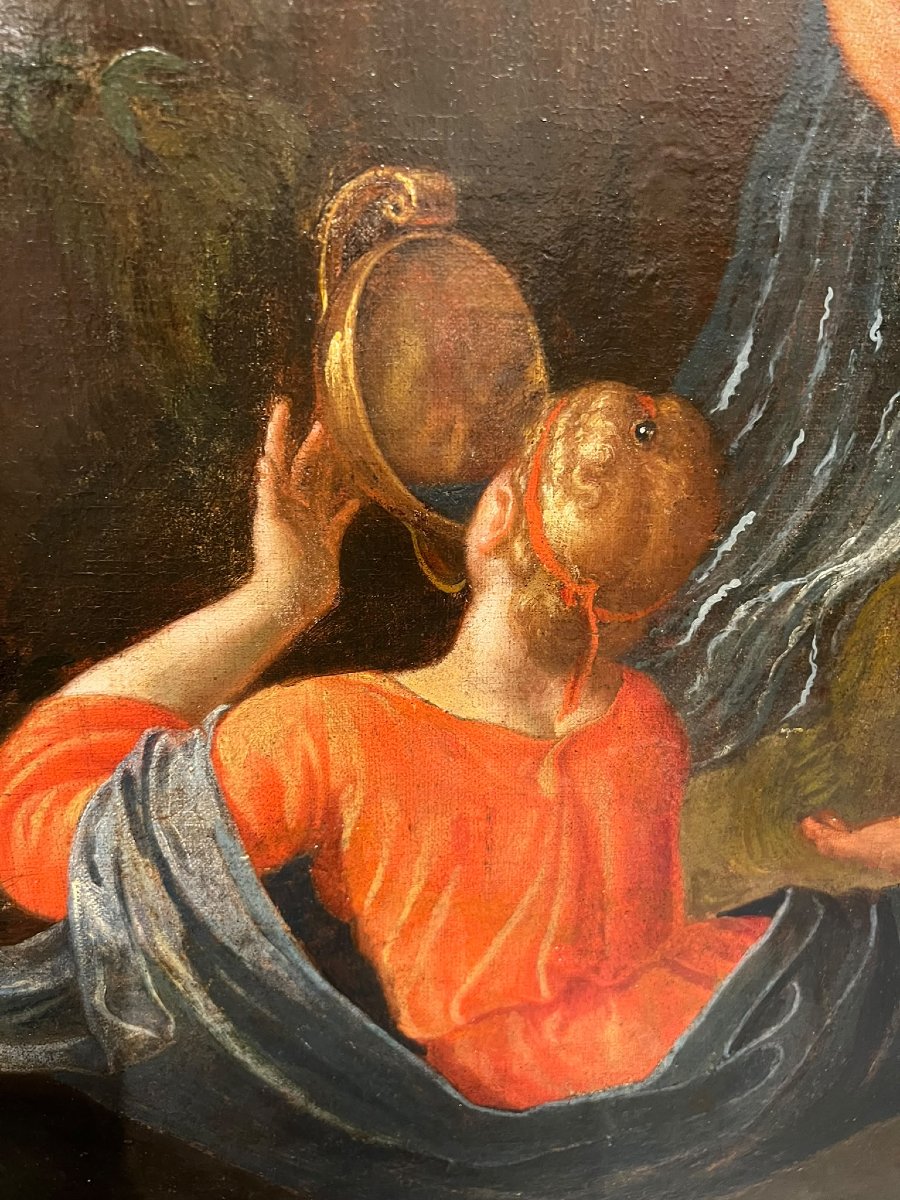 Dipinto ad olio raffigurante scena biblica-photo-4