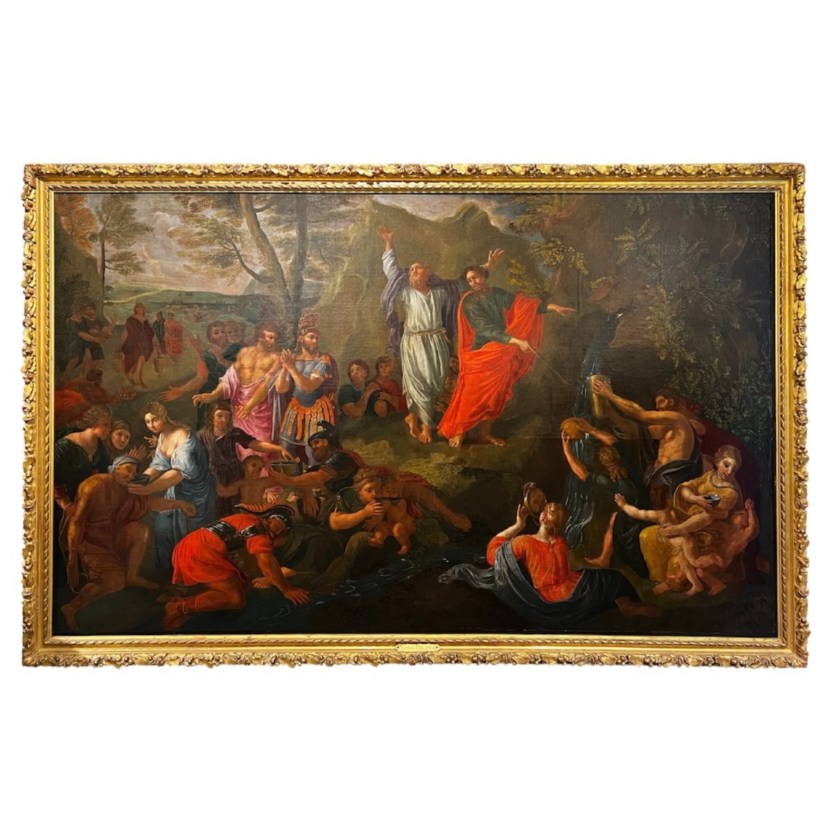 Dipinto ad olio raffigurante scena biblica