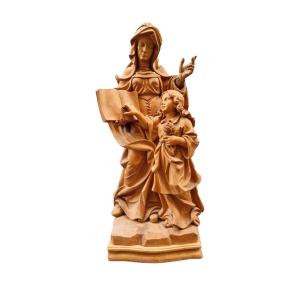 Bellissima scultura lignea raffigurante Sant'Anna e Maria